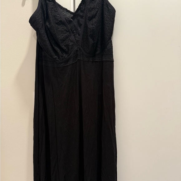 Elegant Black Textured Nightgown Bravissimo 38 HH-J USA - Picture 1 of 5
